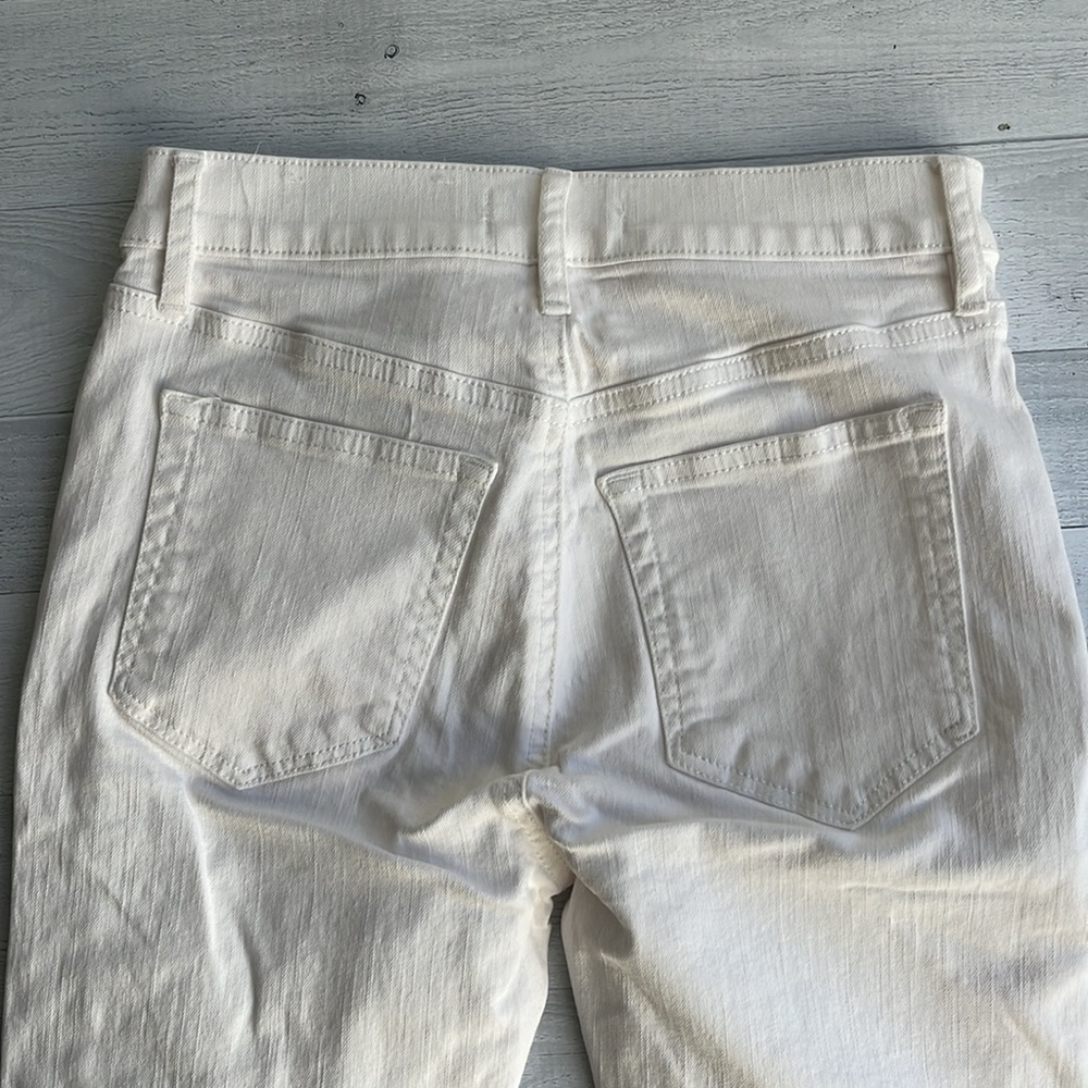 LOFT White Button Up High Waist Skinny Leg Denim 24/00 - Picture 8 of 8